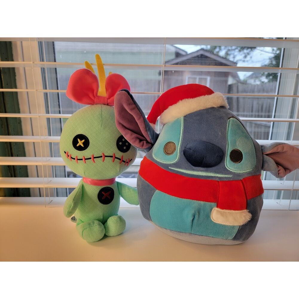 Lilo Stitch Christmas Squashmallow Scrump Plush Toy Set Disney